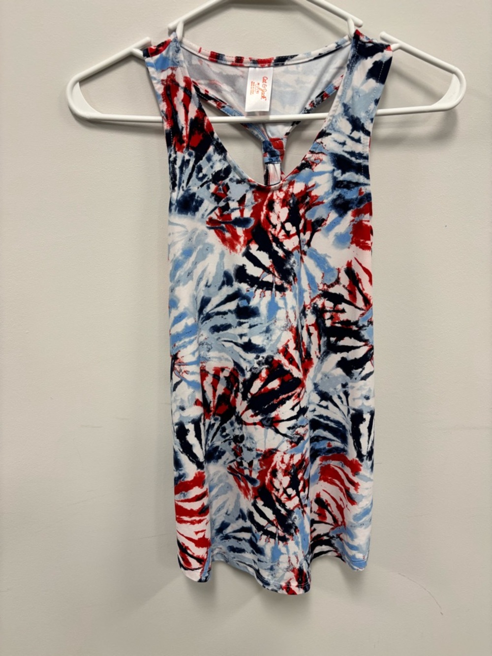 Cat & Jack Red, Navy & Light Blue Printed Tank
